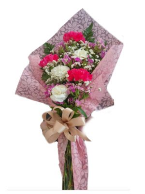 Bouquet de 6 claveles variados