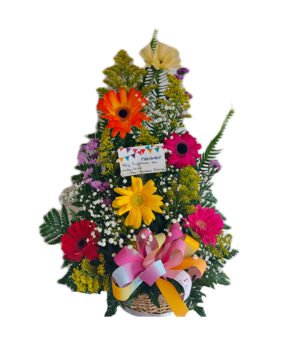 Arreglo de 6 gerberas variadas