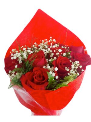 Bouquet de 12 rosas rojas